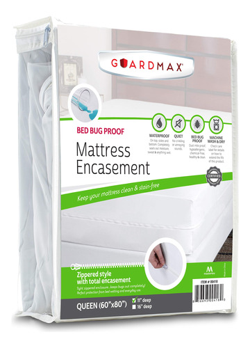 Guardmax Queen Matchtress Protector Cover Zippersy | 100% Im