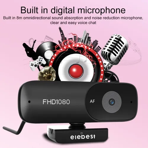 Black C90 4k Auto Focus Hd Computer Camera