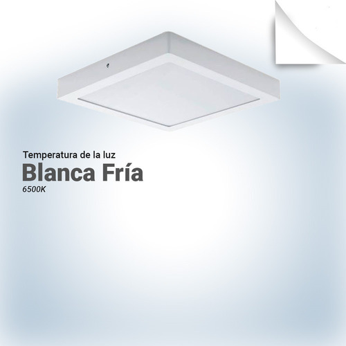 Panel Led Aplicar Cuadrado 18w Frío Cálido Neutro X 10 Unid.