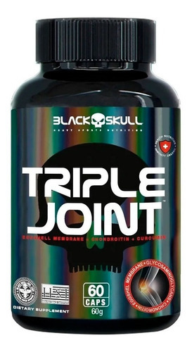 Triple Joint Black Skull Com Curcumina - 60 Caps Sabor Sem Sabor