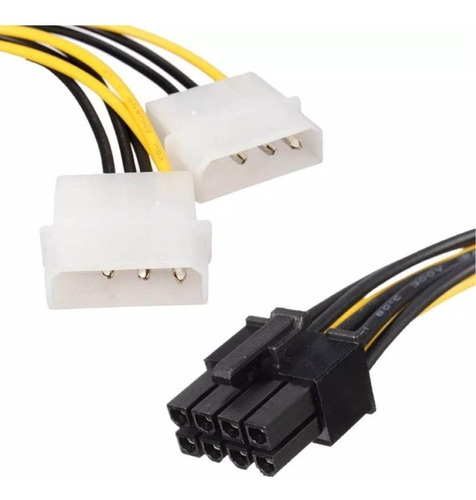 Cable Energía Tipo Molex A 8 Pines- Para Tarjeta Grafica