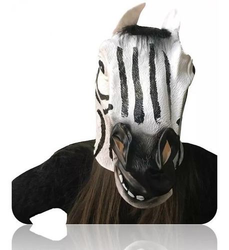 Mascara Cabeza De Cebra De Látex Alta Calidad Halloween