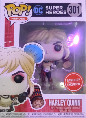 Funko Pop! Dc Super Héroes #301: Harley Quinn Gamestop 