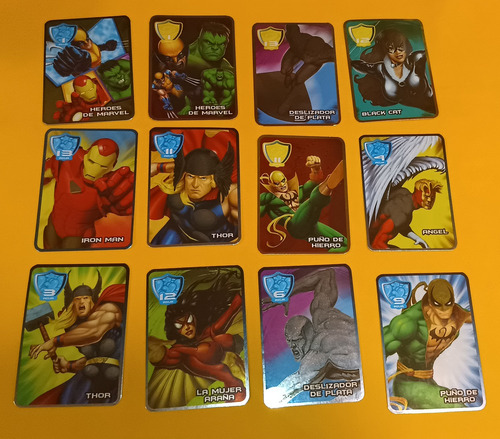 18 Tarjetas Marvel Marinela Originales Wolverine Thor Etc (Usado)