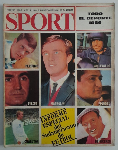 Revista El Grafico Sport N° 30 - Todo El Deporte 1966 Fs