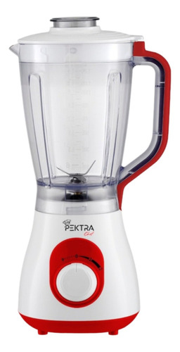 Licuadora Pektra Chef PK (B500) 1.5 L blanca y roja con jarra de plástico 220V