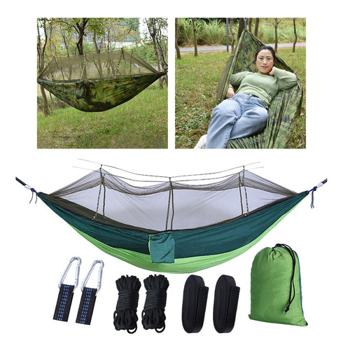 Portátil Al Aire Libre Camping Mosquitera Verde Oscuro