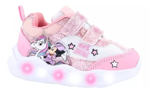 para mi Aniquilar Rebobinar Zapatilla Disney Minnie Luces Footy 22 Al 26 Boton On/off