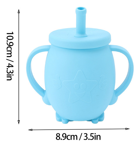 Vaso De Silicona Con Pajita Para Sorber, 230 Ml, Tazas De En