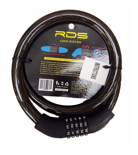 Linga Seguridad P/ Bici Radius 20mm Cerradura Combinación