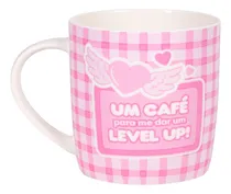 Comprar Caneca Cerâmica 400ml - Gamer Girl Rosa Caneca Ceramica 400ml - Gamer Girl Level Up Uatt