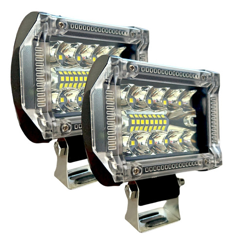 Par Faros Dually 18 Led Fijo Con Estrobo Universal