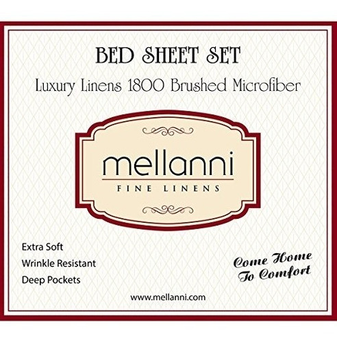 Juego De Sábanas Mellanni Blanco Queen Hipoalergénico