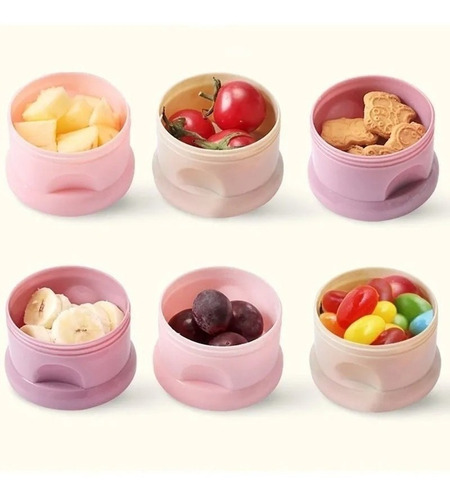 Imagen 2 de 2 de Recipiente Para Leche Cereal Alimentos Para Bebe 3 Niveles