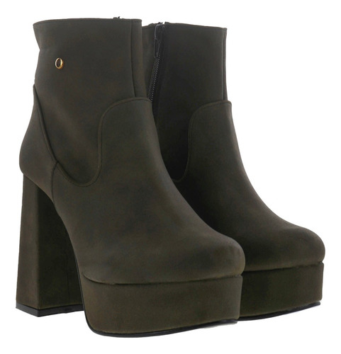 Imagen 4 de 4 de Botines Botas De Tacón Con Plataforma Mujer Dama Erez