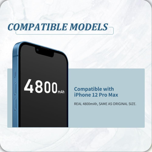 Soseieiu 4800mah Batería Para iPhone 12 Pro Max, Batería De