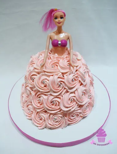 Torta Vestido De Princesa Torta Pollera Barbie Mu eca