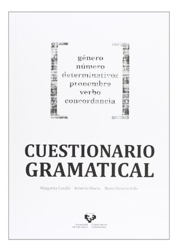 Libro Cuestionario Gramatical Generonumerodet De Cundin Sant