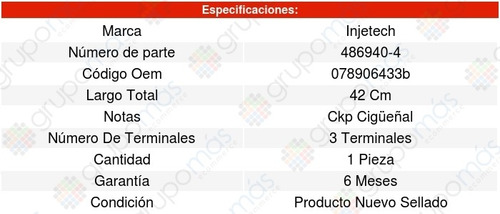Sensor Cigüeñal Ckp Passat Cc 6cil 3.6l 09/10 8156329