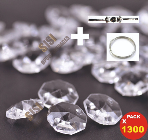 1300 Caireles 14 Mm Cristal 300 Argollas Y 1000 Moñitos