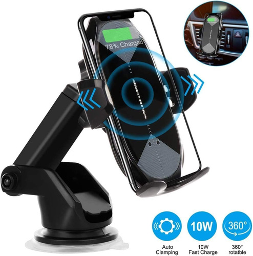 Wireless Car Charger Mount, Auto-clamping Qi 10w 7.5w Fast C