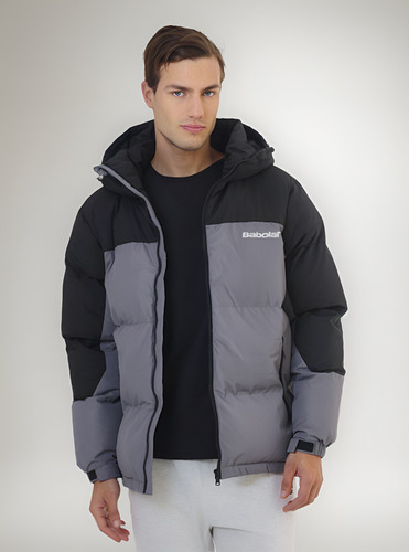 Campera De Invierno Para Hombre Babolat Veron Black Grey