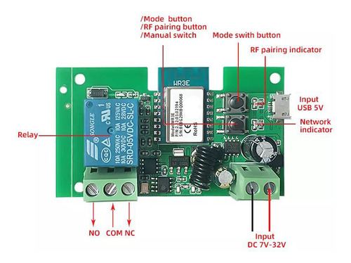 Interruptor Relé Wifi 5v-12v-24v Inteligente Automação Alexa