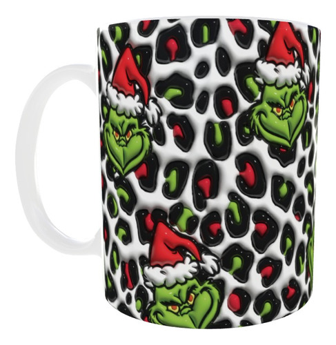 Taza Navidad Grinch Efecto Visual 3d Mod 4