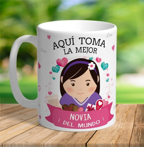 Taza Novia Personalizada Con Tu Nombre