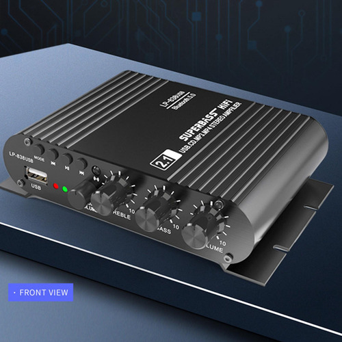Usb Bluetooth Amplificador Calidad De Sonido 3 Ch Fm Para