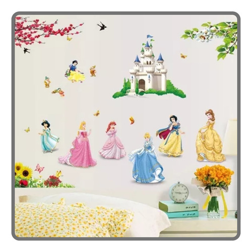 Vinilos Decorativos Adhesivos Pared Princesas Unicornio Sk9