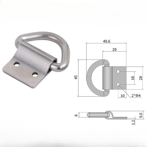 Kit De Sujeción Para Carga Pesada Plata 4,96x4,5 Cm