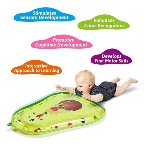Colchoneta Agua Inflable Para Niños, Colchoneta Para Gatear