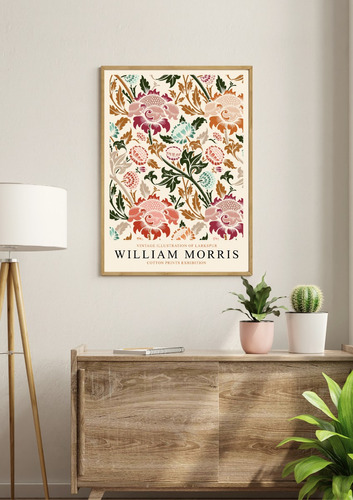 Lámina Decorativa William Morris 1 Flores Floreado P Cuadro