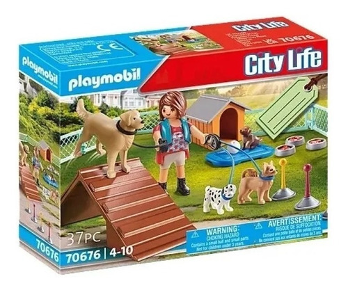 Playmobil 70676 Treinadora De Cachorrinhos City Life Quantidade De Peças 37