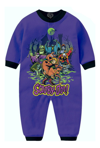 Macacão Pijama Scooby Doo Infantil Desenho Criança Moletom