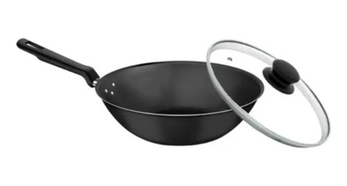 Frigideira Funda Antiaderente 24 Cm Wok C/ Tampa Tramontina