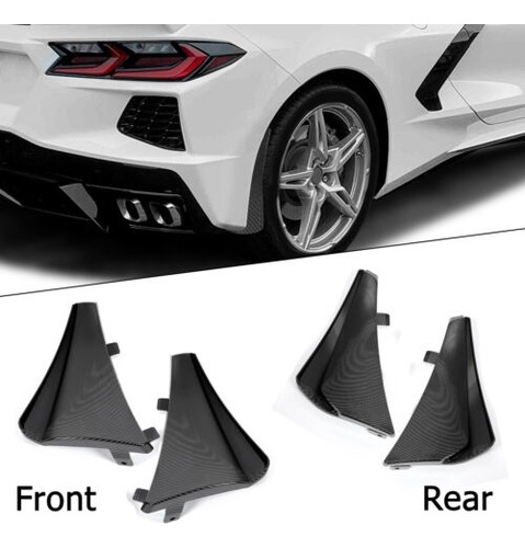 Extended Front Rear Splash Guard Mud Flaps For Corvette Ccd