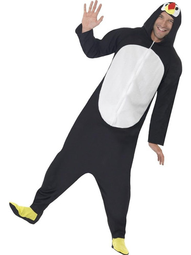 Disfraz Pingüino Para Hombre Con Capucha Todo En Negro