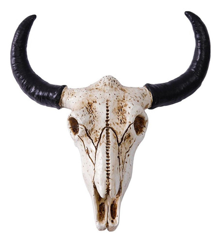 Escultura De Cráneo De Toro 3d Ornamento De Cabeza De