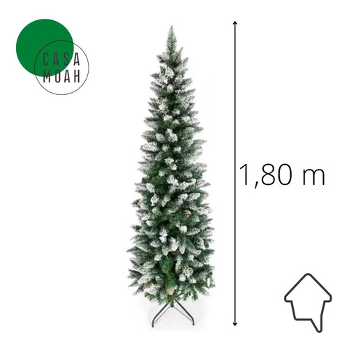 Árvore Natal Slim Nevada 1,80 M 500 Galho Decoração Pinheiro | Frete grátis Árvore Natal Slim Nevada 1,80 M 500 Galho Decoração Pinheiro | Frete grátis