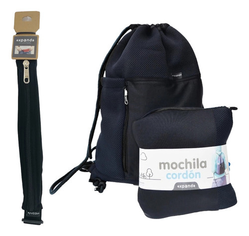 Mochila + Riñonera Expandible Cordon Expanda Viaje Plegab 