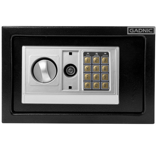 Caja Fuerte Digital Con Combinación Y Llave Super Resistente Color Negro