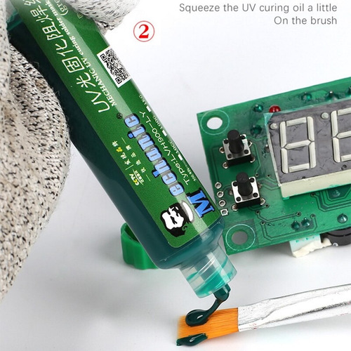 Mascara Uv Mechanic En Jeringa Curador Soldaduras Pcb