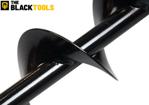 Broca Para Perfurador De Solo Tipo D Helicoidal Espiral Duplo 80 X 10cm Com Pino Trava Tbs100 The Black Tools
