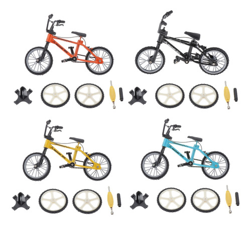 Mini Desk Gadget BMX Bicycle Models x4 Finger Board Bike Toy Set 1:24 