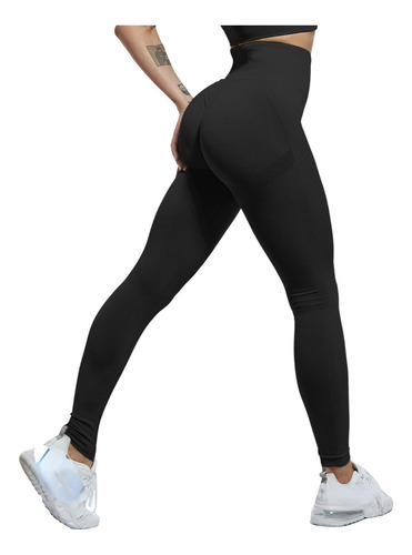 Pantalones Legging De Cintura Alta Sin Costuras Empina Butt