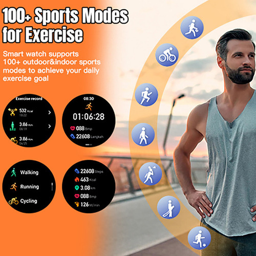 Monitor Esportivo Smartwatch Lemfo Bluetooth Call