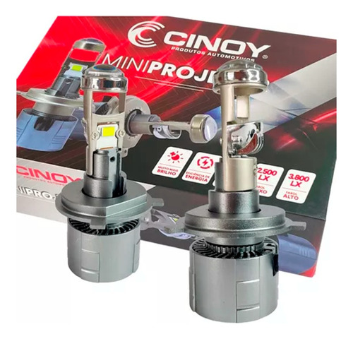 Kit Led Cinoy H11 Canhão Projetor Plug And Play 