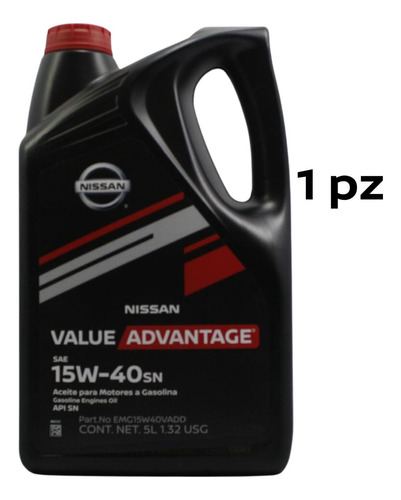 5 Litros Aceite Mineral 15w40 Nissan Urvan 2005